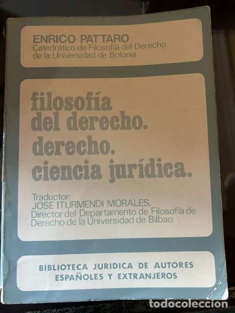 Libros de segunda mano: Filosof&iacute;a del Derecho -Enrico Pattaro-