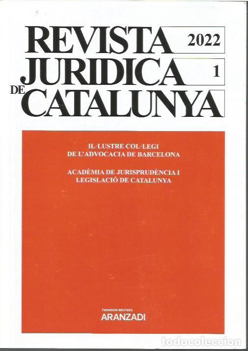 Libros de segunda mano: REVISTA JURIDICA DE CATALUNYA TOMO 1 2 3 A&Ntilde;O 2022 ARANZADI