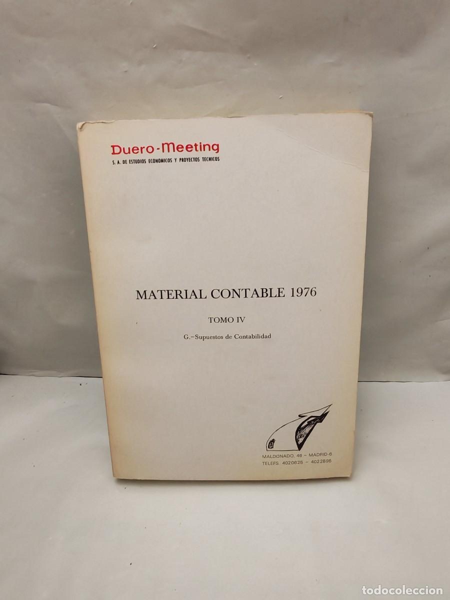 Livres d'occasion: Duero-Meeting. MATERIAL CONTABLE 1976, Tomo IV: G.-Supuestos de contabilidad