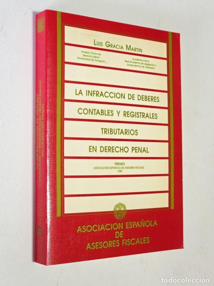 Libros de segunda mano: LA INFRACCI&Oacute;N DE DEBERES. CONTABLES Y REGISTRALES. TRIBUTARIOS. EN DERECHO PENAL - GRACIA MART&Iacute;N, Lu