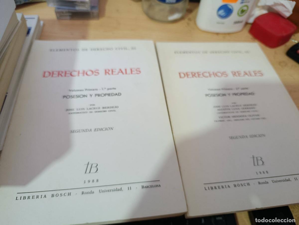 Libros de segunda mano: DERECHOS REALES VOLUMEN PRIMEROS 1&ordf; PARTE Y 2&ordf; PARTE. EST32B2