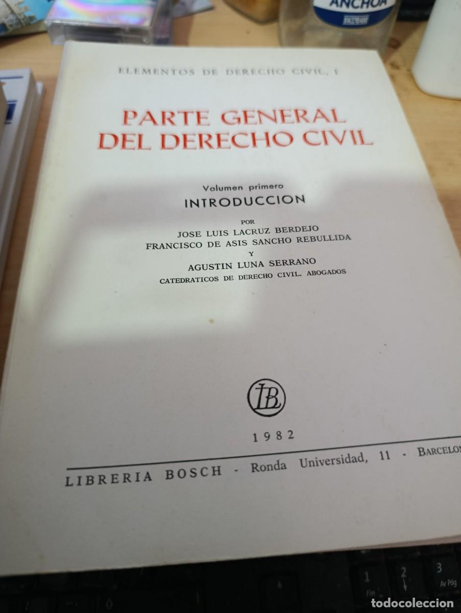 Libros de segunda mano: ELEMENTOS DE DERECHO CIVIL I. PARTE GENERAL DEL DERECHO CIVIL. VOLUMEN PRIMERO EST32B2