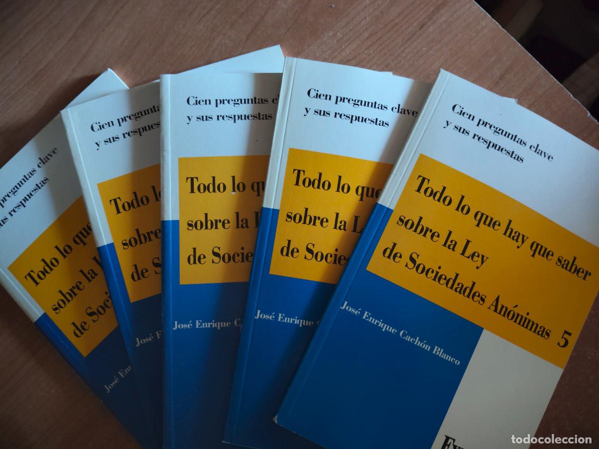Libros de segunda mano: Todo lo que hay que saber sobre la Ley de Sociedades An&oacute;nimas 1 a 5 - Cach&oacute;n Blanco - Expansi&oacute;n