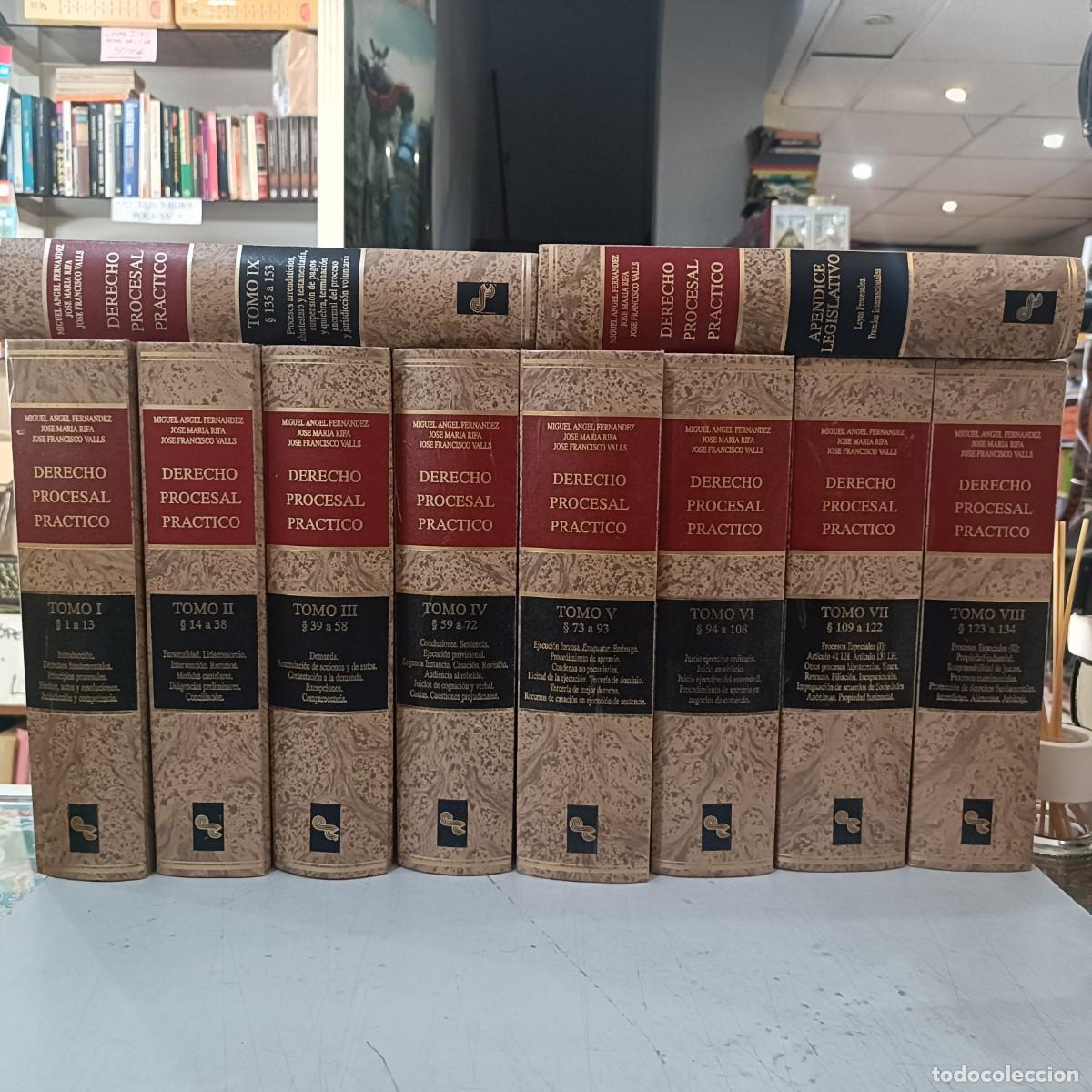 Libros de segunda mano: Derecho Procesal Pr&aacute;ctico - 9 Tomos + Ap&eacute;ndice Legislativo - Centro de Estudios Ram&oacute;n Areces 1995