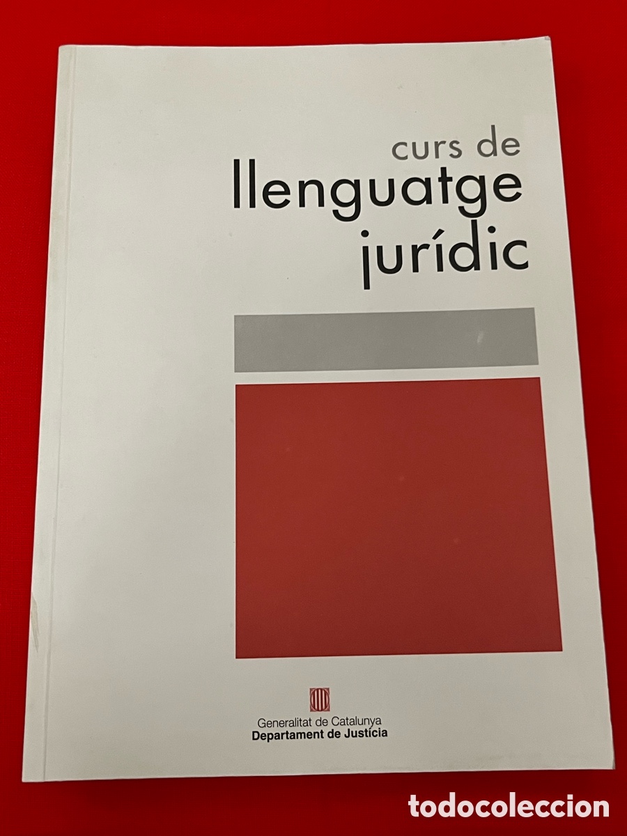 Libros de segunda mano: Llibre Curs de lenguatge jur&iacute;dic