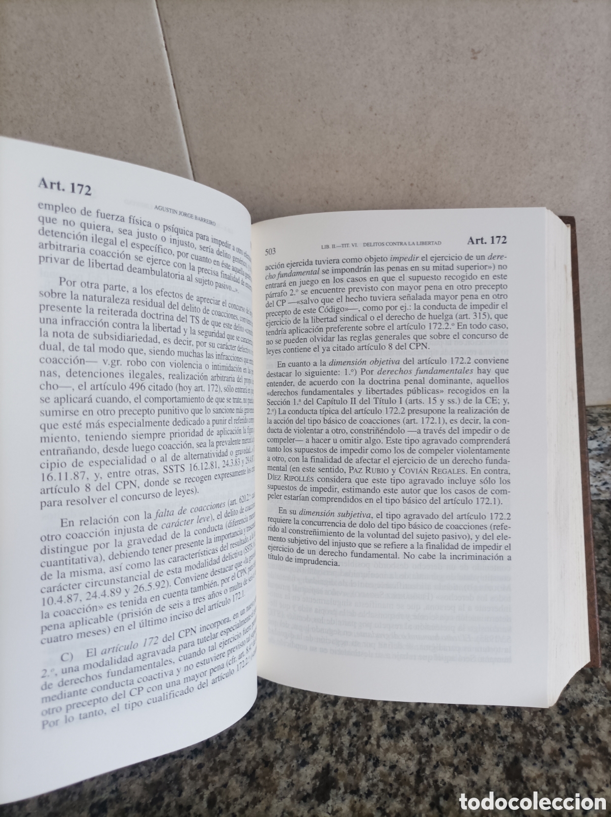 Libros de segunda mano: COMENTARIOS AL C&Oacute;DIGO PENAL &mdash; 1.&ordf; EDICI&Oacute;N &mdash; CIVITAS - Foto 4