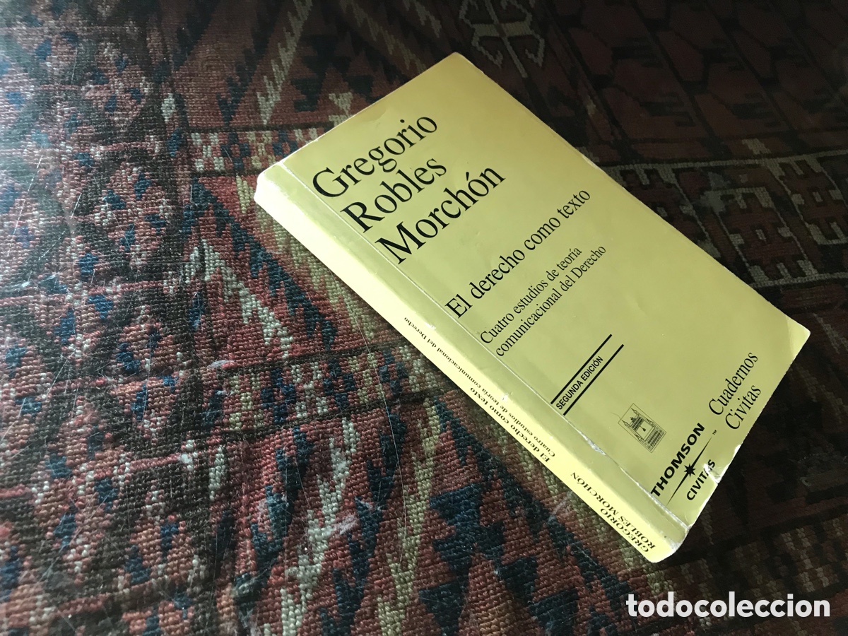 Libros de segunda mano: El derecho como texto. Gregorio Robles Morch&oacute;n. Cuadernos Civitas