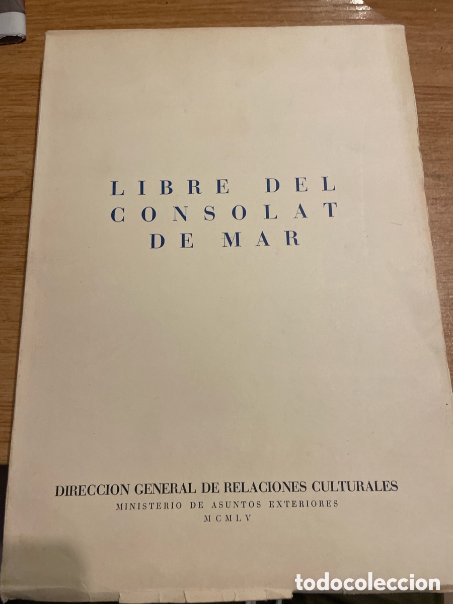 Libros de segunda mano: Libro Consolat de Mar 1955 &ndash; Facs&iacute;mil