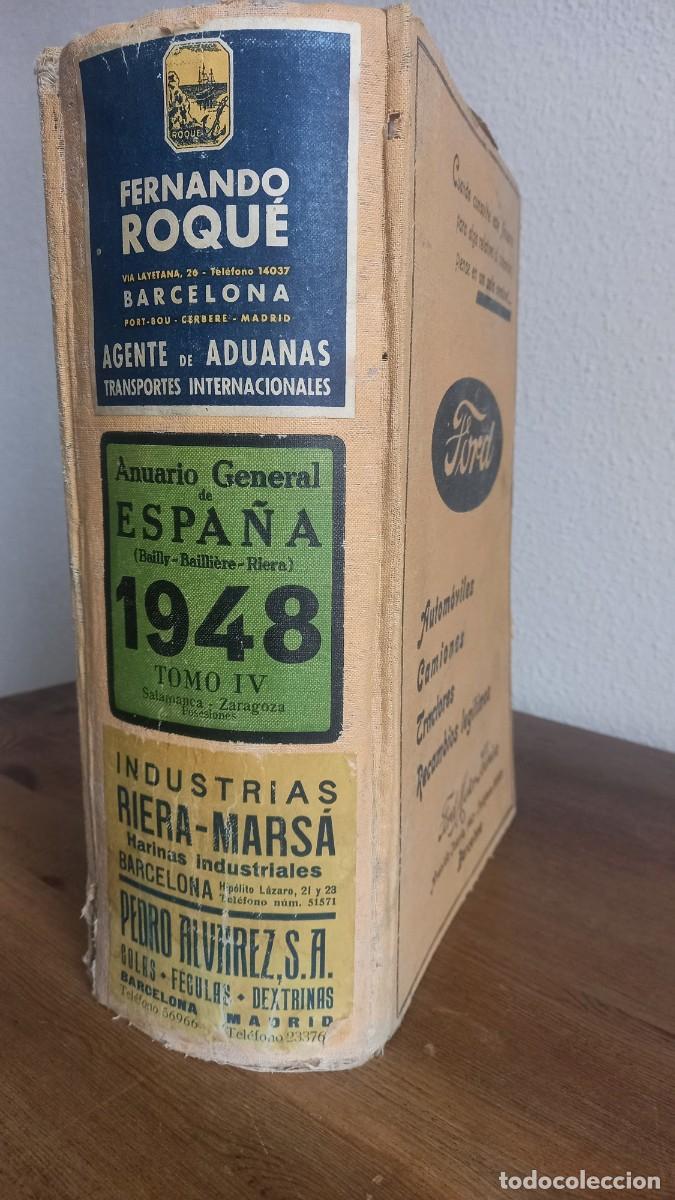 Libros de segunda mano: ANUARIO GENERAL DE ESPA&Ntilde;A (BAILLY ... RIERA) TOMO IV SALAMANCA - ZARAGOZA (VALENCIA VIZCAYA, ETC)