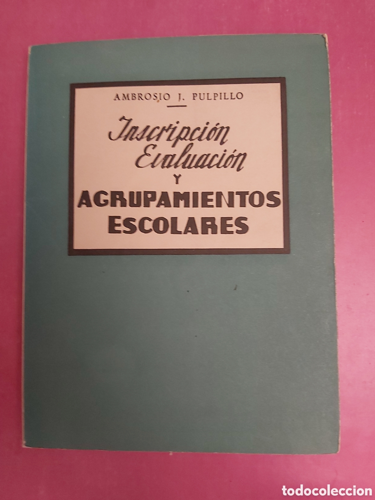Libros de segunda mano: INSCRIPCI&Oacute;N EVALUACI&Oacute;N Y AGRUPAMIENTOS ESCOLARES AMBROSIO J. PULPILLO 1964