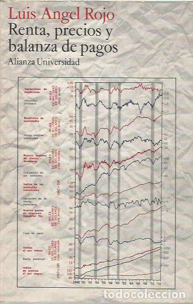 Libros de segunda mano: RENTA PRECIOS Y BALANZA DE PAGOS LUIS ANGEL ROJO ALIANZA UNIVERSIDAD