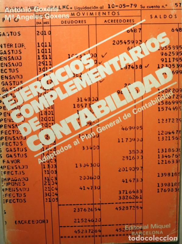 Libri di seconda mano: GOXENS, Antonio - GOXENS, M&ordf; &Aacute;ngeles - EJERCICIOS COMPLEMENTARIOS DE CONTABILIDAD - SOLUCIONES (2 vo