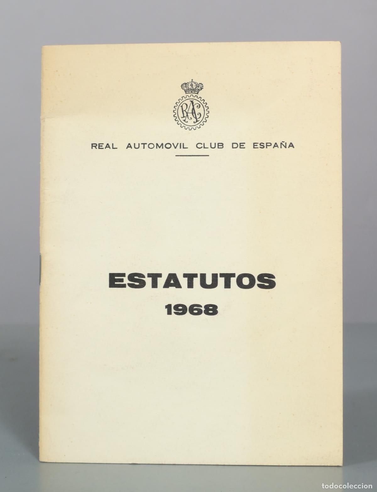 Libros de segunda mano: Estatutos - Real Automovil Club de Espa&ntilde;a 1968