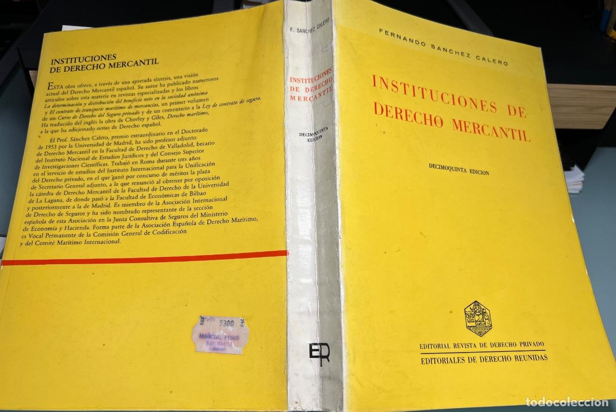 Libros de segunda mano: Instituciones de Derecho Mercantil - Foto 2