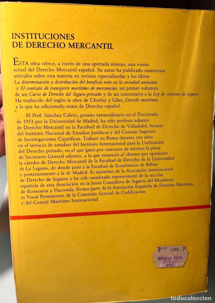 Libros de segunda mano: Instituciones de Derecho Mercantil - Foto 4