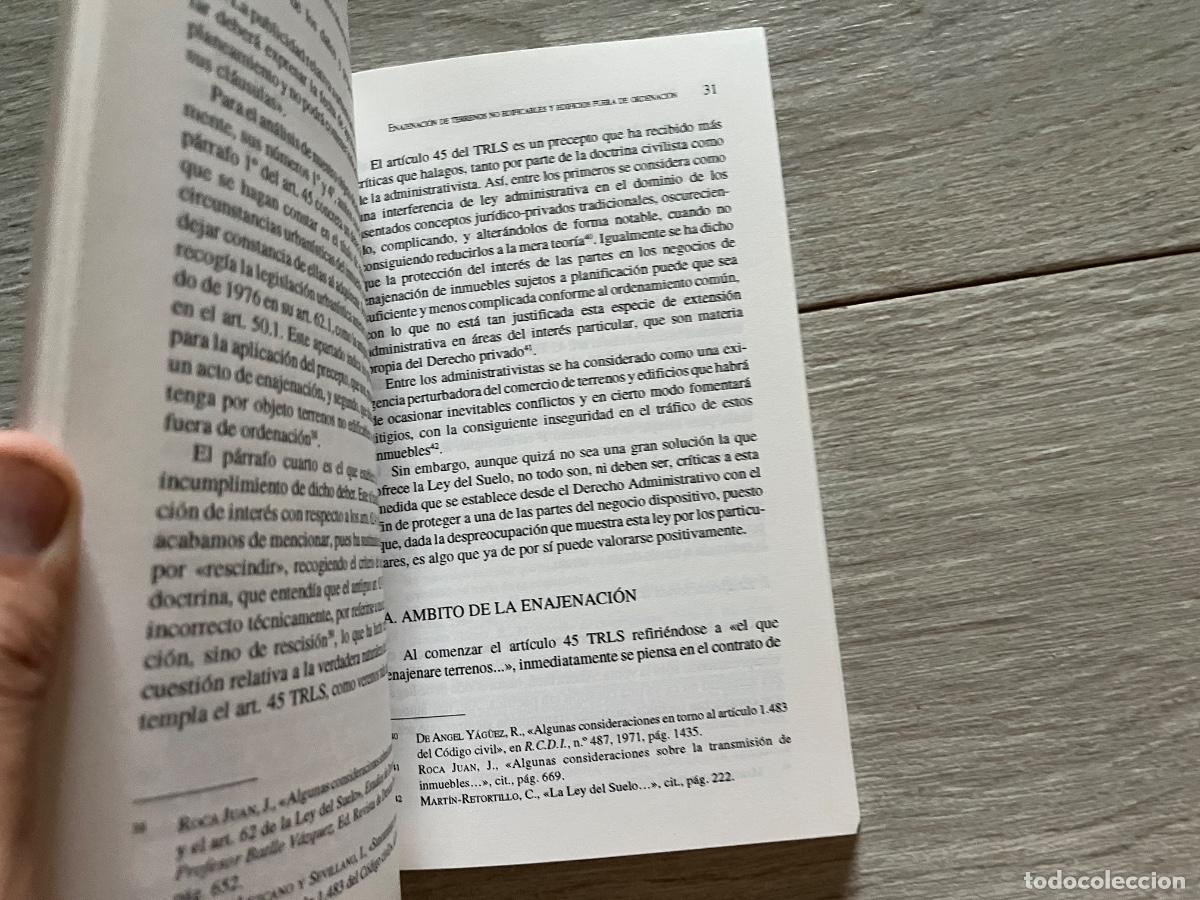 Libros de segunda mano: ENAJENACION DE TERRENOS NO EDIFICABLES Y EDIFICIOS - MONFORT FERRERO, MARIA JESUS - TIRANT LO BLANCH - Foto 6
