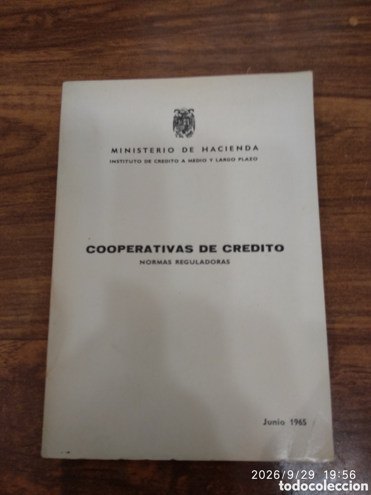 Libri di seconda mano: Cooperativas de cr&eacute;dito,normas reguladoras junio 1965