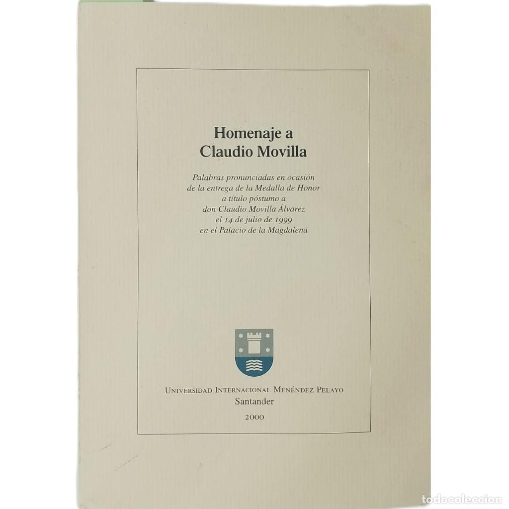 Libros de segunda mano: HOMENAJE A CLAUDIO MOVILLA