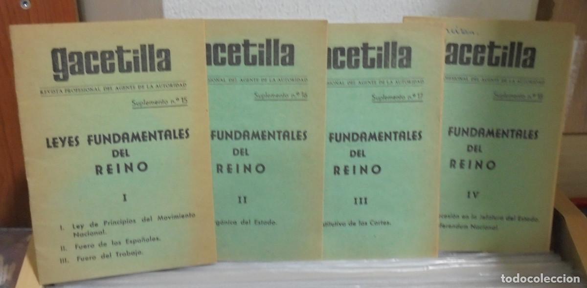 Libros de segunda mano: Leyes fundamentales del reino, 4 cuadernillos
