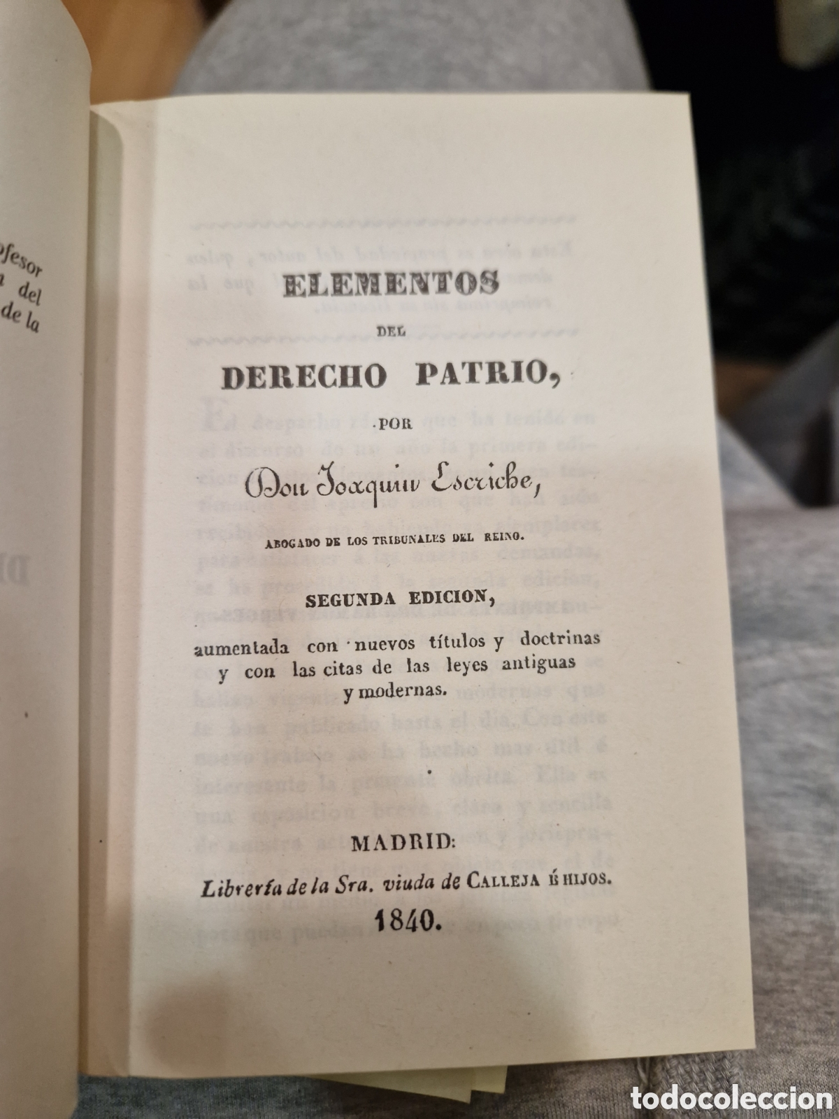 Libros de segunda mano: ESCRICHE, Joaqu&iacute;n Elementos de derecho patrio - Foto 3