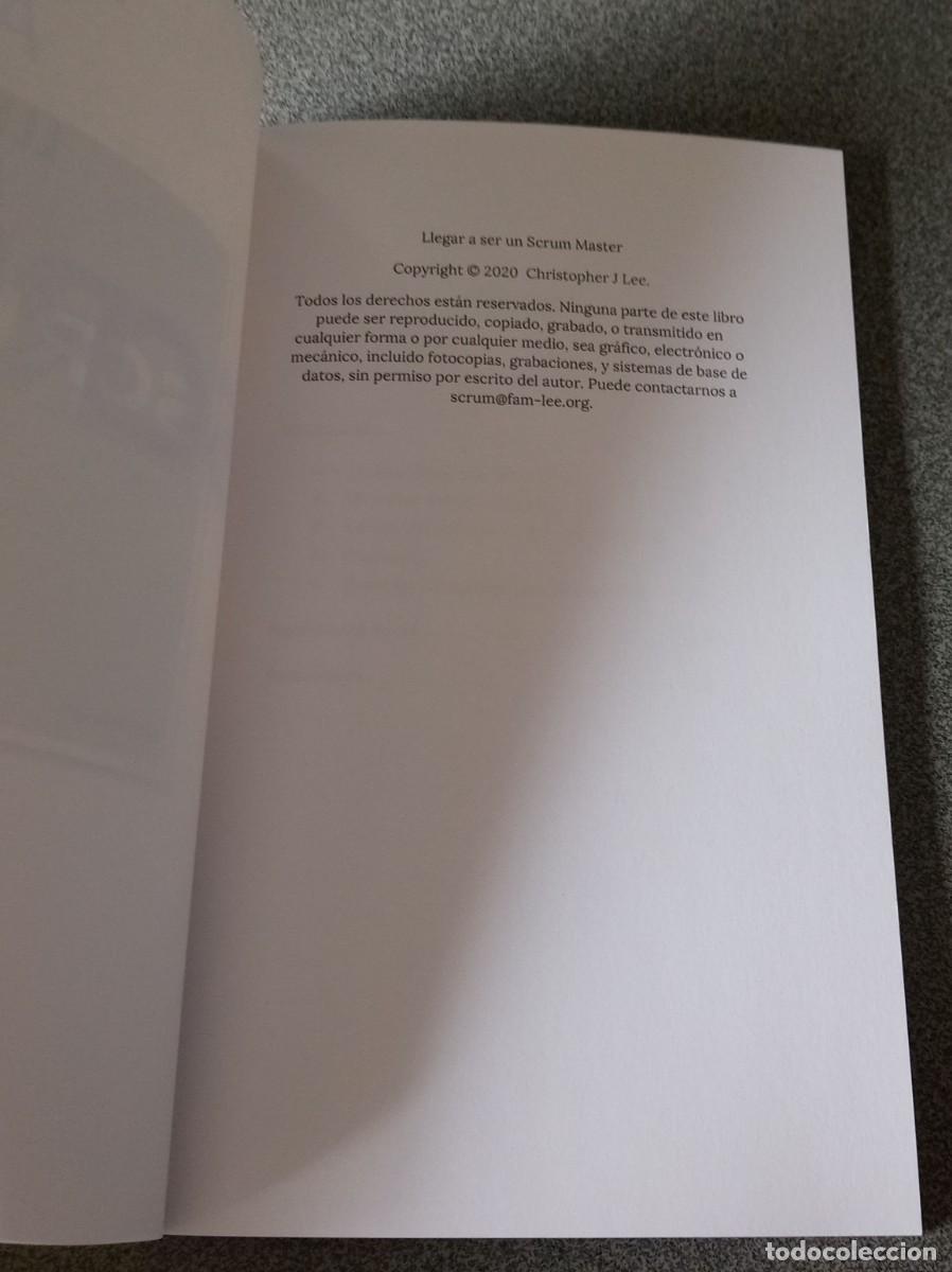 Libros de segunda mano: Llegar A Ser Un Scrum Master Christopher J.Lee - Foto 3