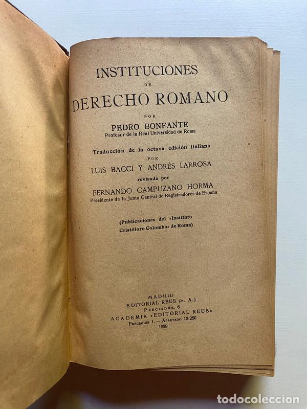 Gebrauchte B&uuml;cher: Instituciones de derecho romano - Bonfante Pedro