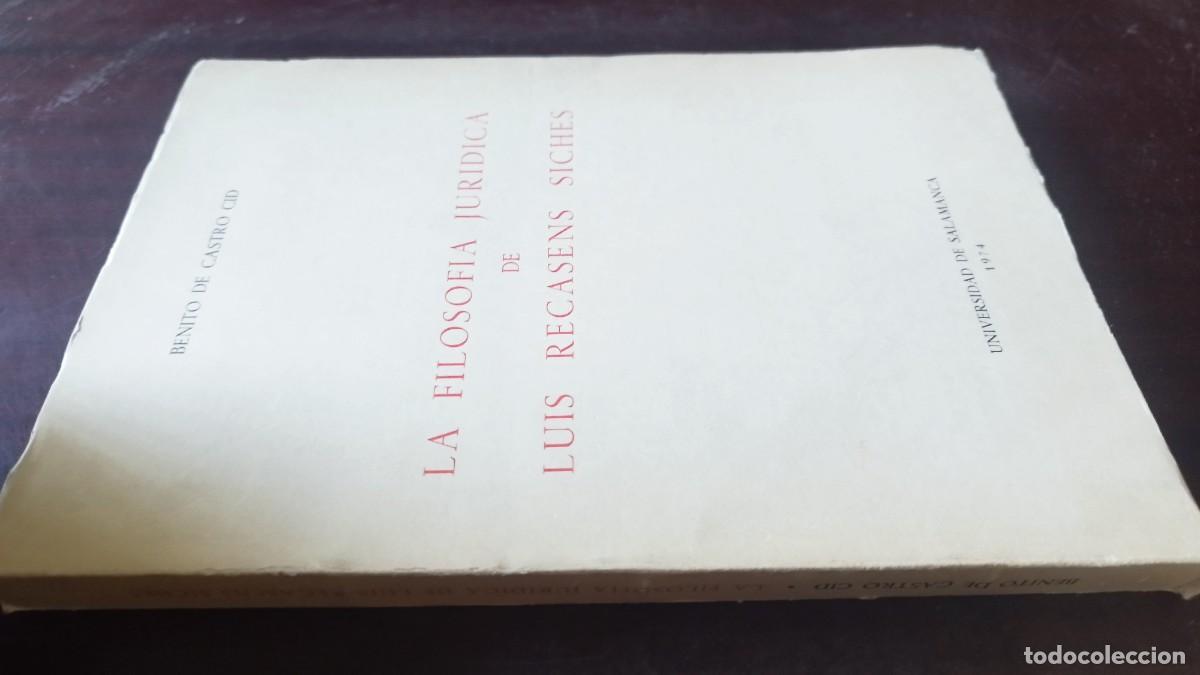 Gebrauchte B&uuml;cher: LA FILOSOFIA JURIDICA DE LUIS RECASENS SICHES / BENITO DE CASTRO CID / CJA 606