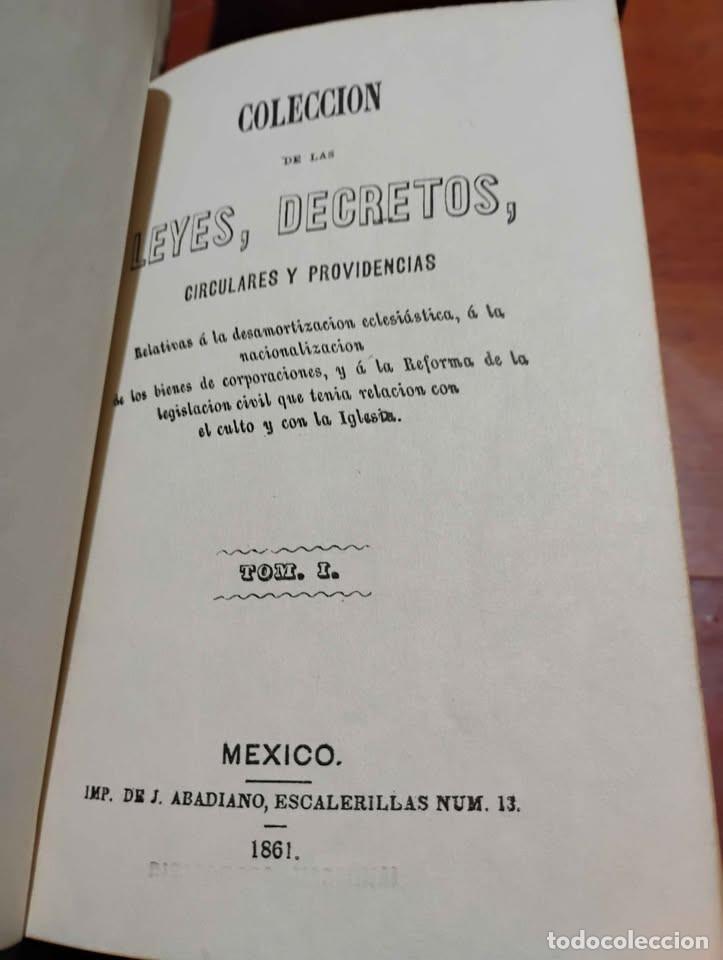 Libros de segunda mano: Colecci&oacute;n de las Leyes, Decretos, Circulares y Providencias Relativas a la Desamortizaci&oacute;n eclesi&aacute;st