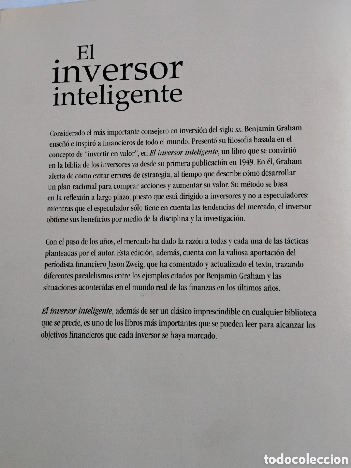Libros de segunda mano: EL INVERSOR INTELIGENTE. BENJAMIN GRAHAM - Foto 2