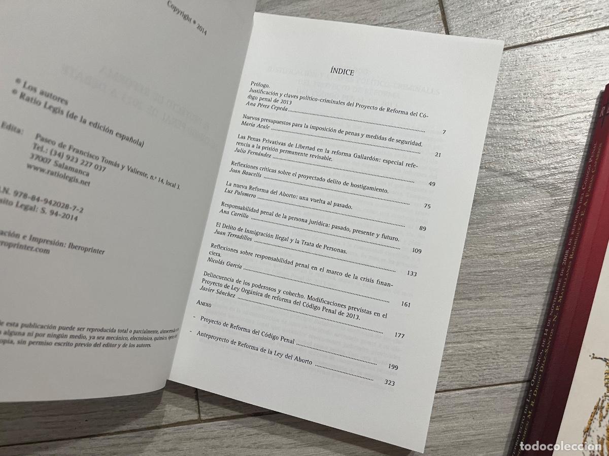 Libros de segunda mano: RATIO LEGIS - REFORMA DEL C&Oacute;DIGO PENAL 2008 y 2013 - Foto 7
