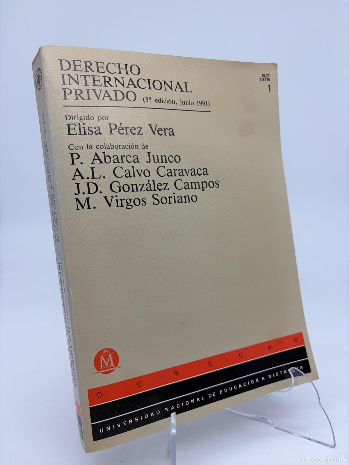 Libros de segunda mano: Derecho internacional privado 1 | Elisa P&eacute;rez Vera | UNED | 1991