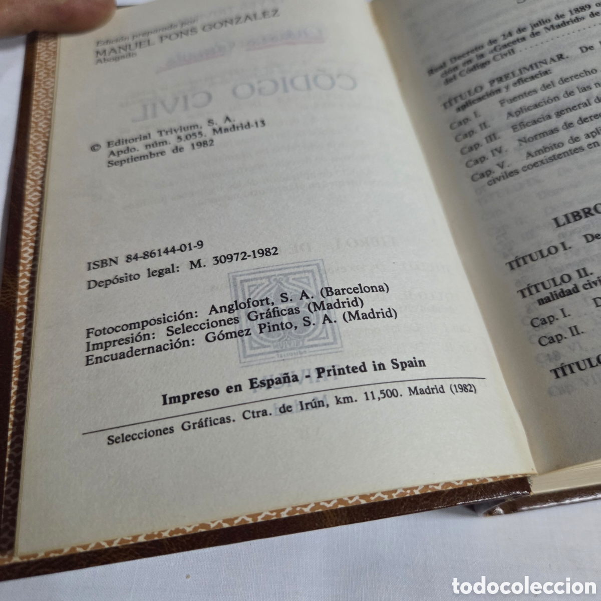 Libros de segunda mano: C&oacute;digo civil leyes trivium - Foto 3
