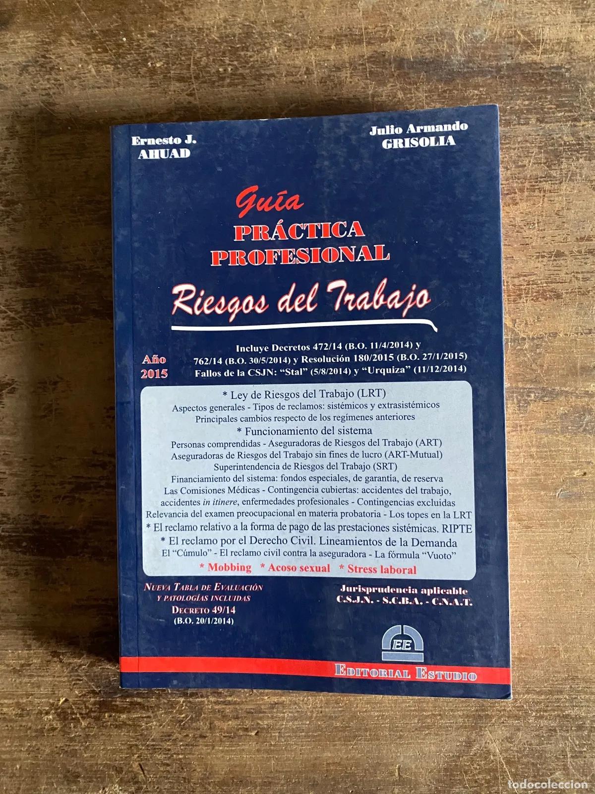 Libri di seconda mano: Julio Armando Grisolia; Ernesto J. Ahuad - Guia practica profesional: Riesgos del Trabajo