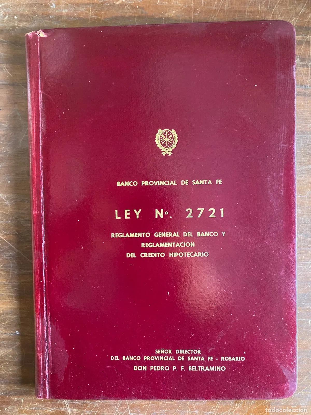 Gebrauchte B&uuml;cher: LEY N� 2721 REGLAMENTO GENERAL DEL BANCO Y REGLAMENTACION DEL CREDITO HIPOTECARIO