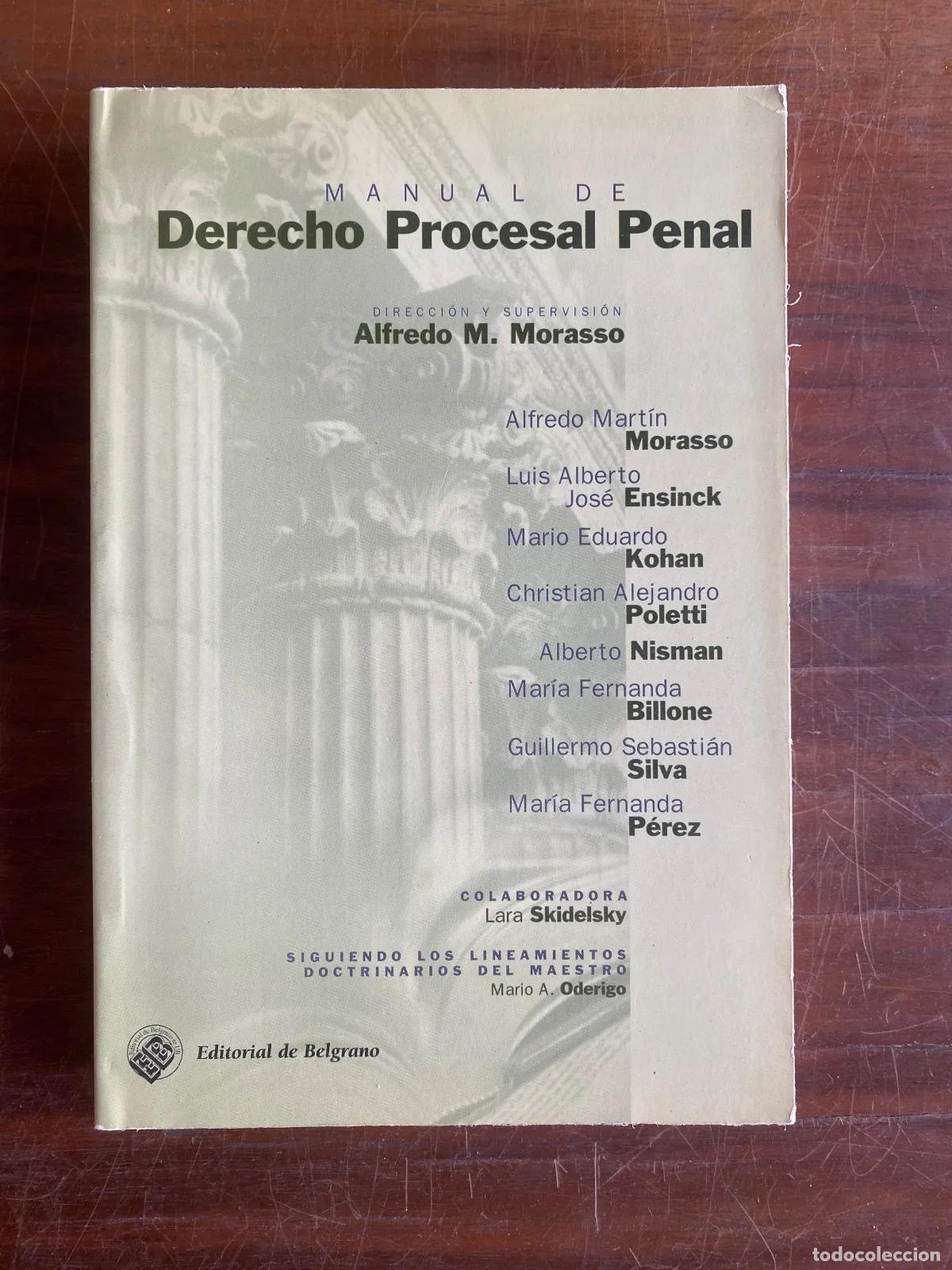 Libros de segunda mano: Alfredo M. Morasso - Manual de Derecho Procesal Penal