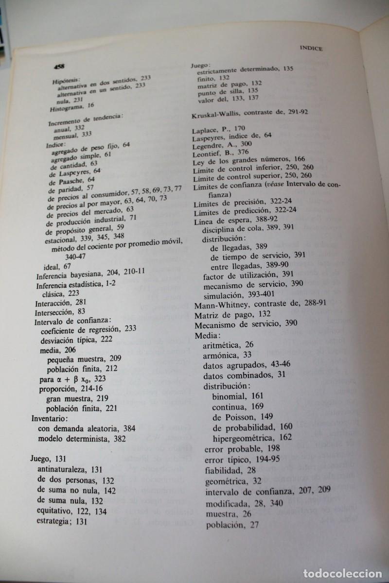 Libros de segunda mano: ELEMENTOS MODERNOS DE ESTADISTICA EMPRESARIAL 1980 - Foto 13