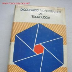 Diccionarios de segunda mano: DICCIONARIO MONOGRÁFICO DE TECNOLOGÍA - VOX - 1ª EDC. 1980. BADALONA.