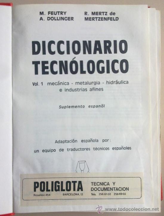 Diccionarios de segunda mano: DICCIONARIO TECNOL&Oacute;GICO - Foto 3