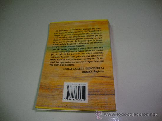 Diccionarios de segunda mano: DICCIONARI CATAL&Agrave; SIN&Ograve;NIMS I ANT&Ograve;NIMS - Foto 3