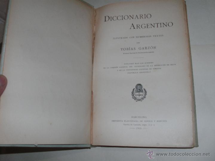 Diccionarios de segunda mano: DICCIONARIO ARGENTINO - - Foto 2