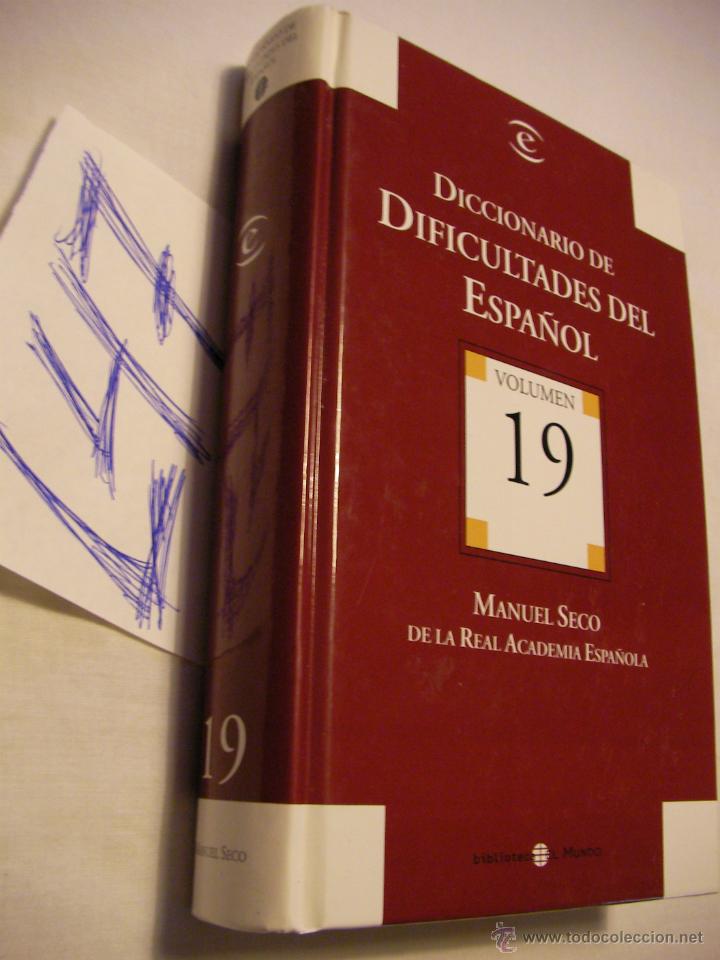 Diccionarios de segunda mano: DICCIONARIO DE DIFICULTADES DEL ESPA&Ntilde;OL - Foto 1