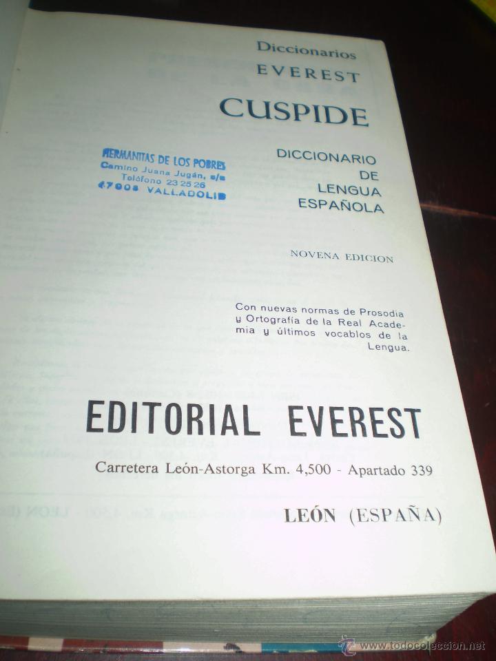 Diccionarios de segunda mano: DICCIONARIO EVEREST CUSPIDE ESPA&Ntilde;OL - Foto 2