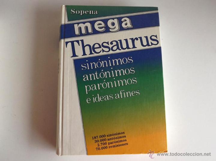 Diccionarios de segunda mano: Mega Thesaurus, Sin&oacute;nimos, Ant&oacute;nimos, Par&oacute;nimos - Foto 1