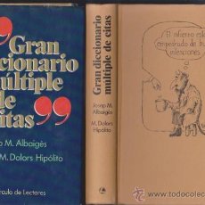 Diccionarios de segunda mano: GRAN DICCIONARIO MULTIPLE DE CITAS - CIRCULO LECTORES 1991