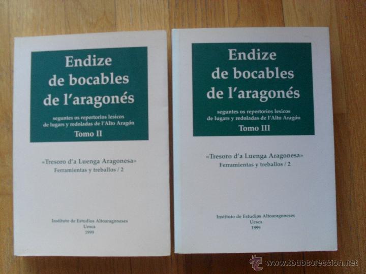 Diccionarios de segunda mano: ENDIZE DE BOCABLES DE L ARAGONES, 2 Tomos - Foto 1