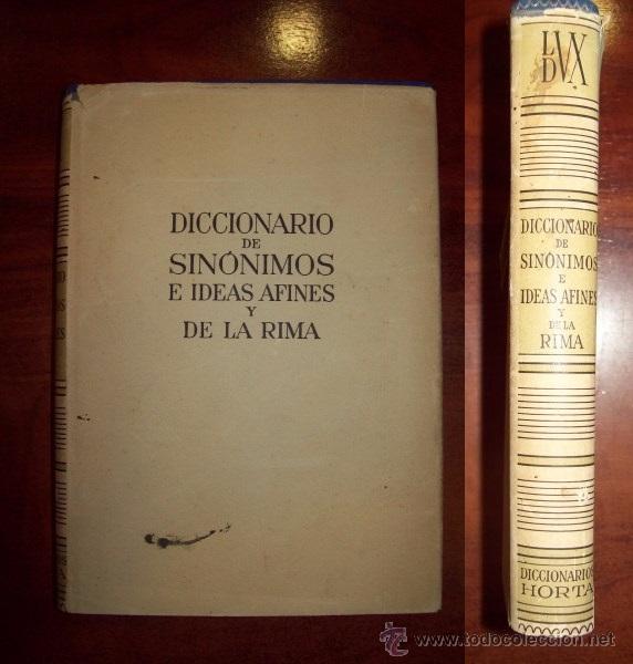 Diccionarios de segunda mano: DICCIONARIO de sin&oacute;nimos e ideas afines y de la rima - Foto 1