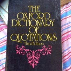 Diccionarios de segunda mano: THE OXFORD DICTIONARY OF QUOTATION 3 EDITION 
