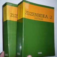 Diccionarios de segunda mano: ZUZENBIDEA HIZTEGIA. DICCIONARIO TERMINOLÓGICO DE DERECHO EUSKERA-CASTELLANO-FRANCÉS (UZEI, 1985). Lote 70174381