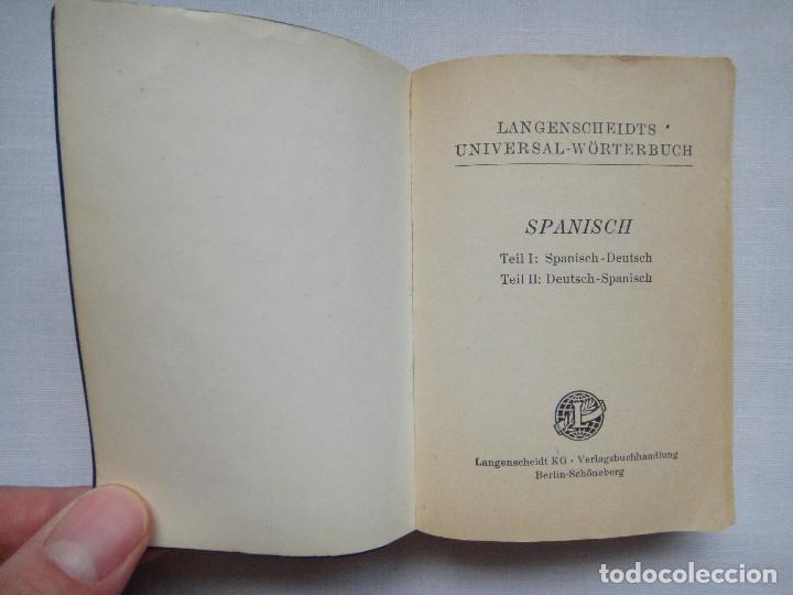 Diccionarios de segunda mano: LANGENSCHEIDTS UNIVERSAL - W&Ouml;RTERBUCH, SPANISCH. 1956 - Foto 2