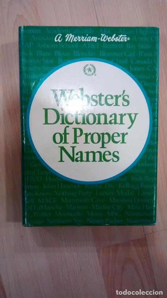 Diccionarios de segunda mano: Websters Dictionary of proper names - Foto 1